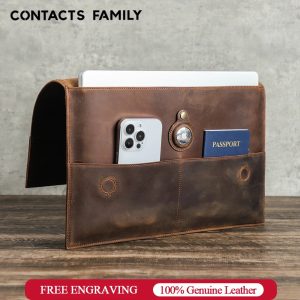 CONTACT'S FAMILY Leather Laptop Sleeve